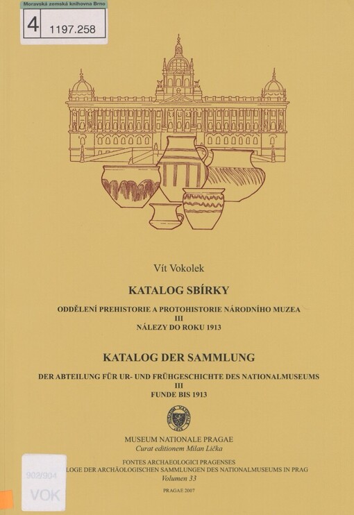 Katalog sbírky oddělení prehistorie a protohistorie Národního muzea