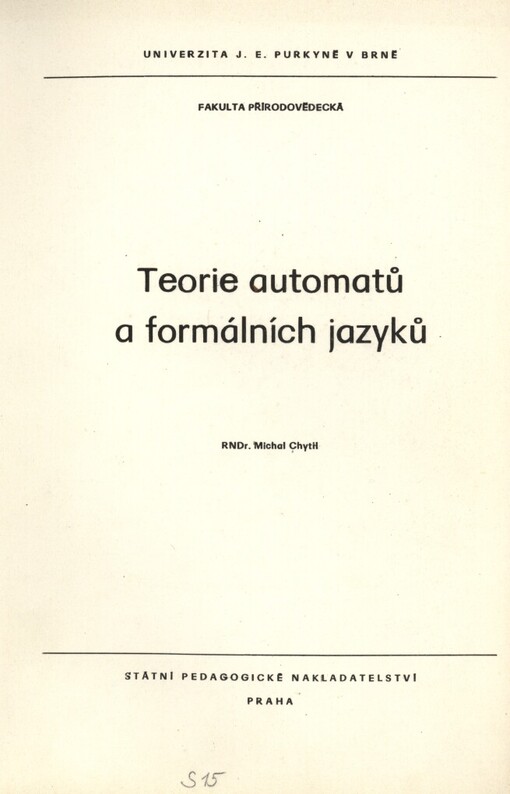 Teorie automatů a formálních jazyků