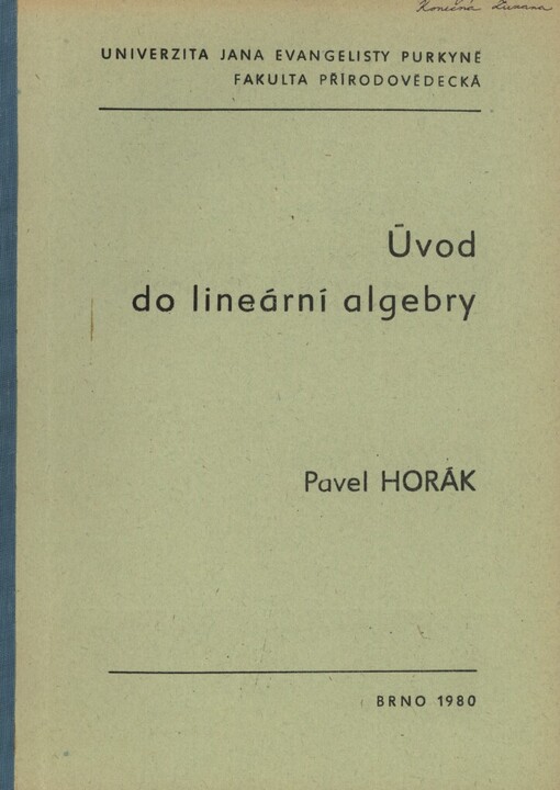 Úvod do lineární algebry