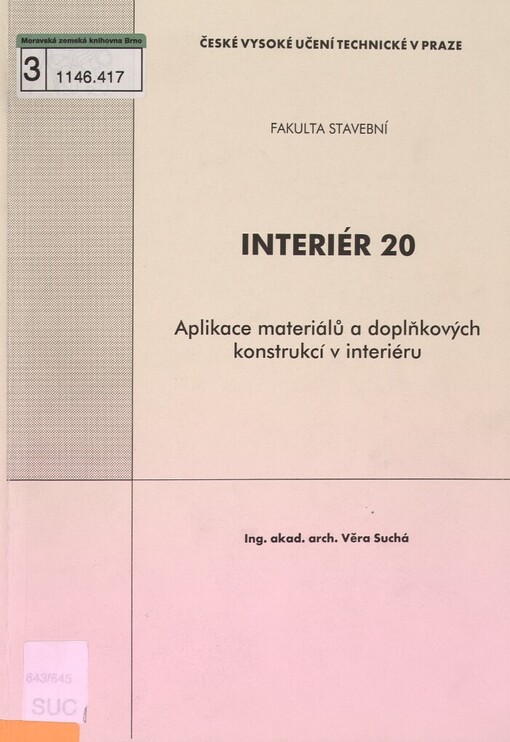 Interiér 20: aplikace materiálů a doplňkových konstrukcí v interiéru