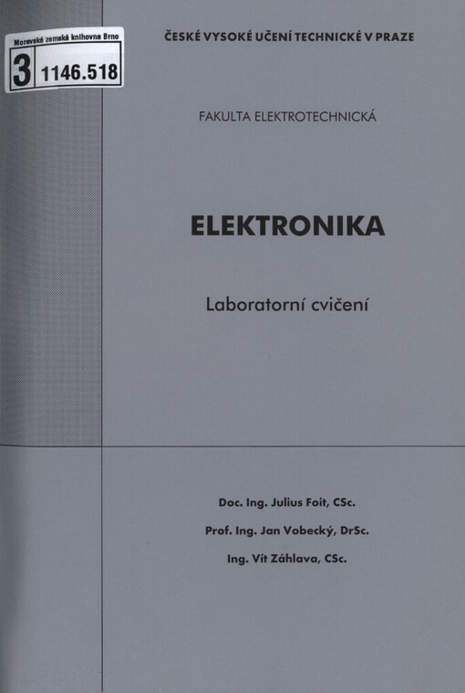 Elektronika: laboratorní cvičení