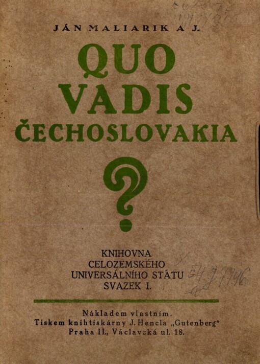 Quo vadis Čechoslovakia?