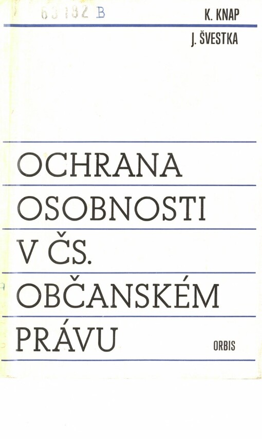 Ochrana osobnosti v československém občanském právu