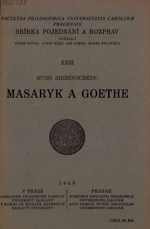 Masaryk a Goethe