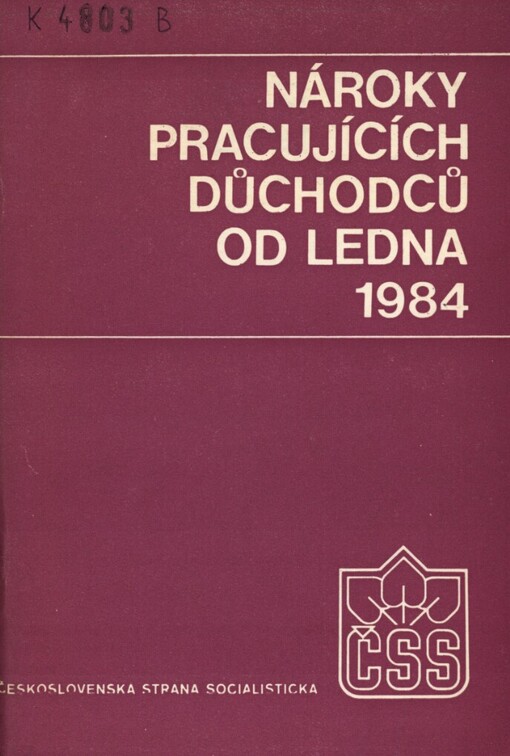 Nároky pracujících důchodců od ledna 1984