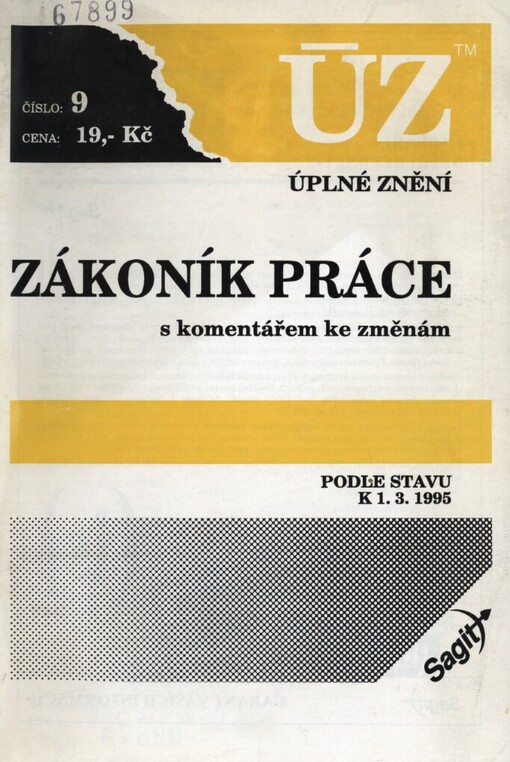 Zákoník práce s komentářem ke změnám: podle stavu k 1.3.1995