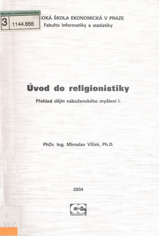 Úvod do religionistiky.Přehled dějin náboženského myšlení I.