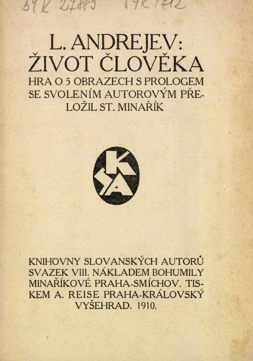 Život člověka :hra o 5 obrazech s prologem