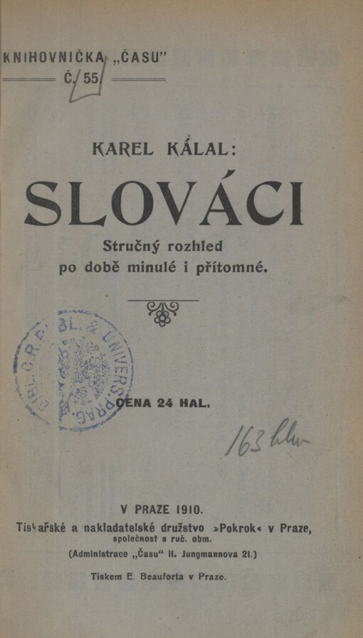 Slováci :stručný rozhled po době minulé i přítomné