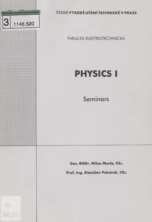 Physics I: seminars