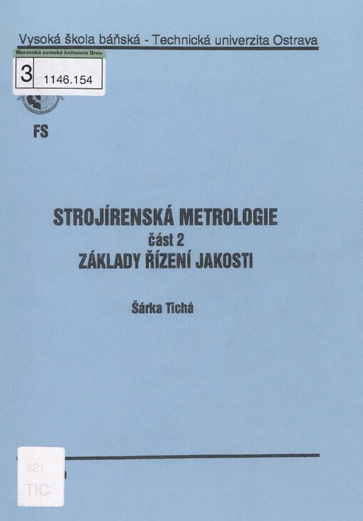 Strojírenská metrologie, 1. vyd.