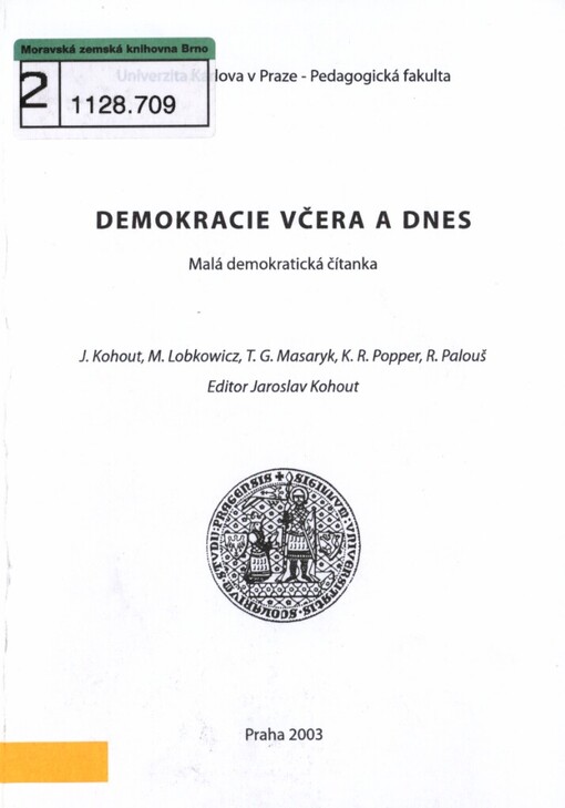 Demokracie včera a dnes: malá demokratická čítanka