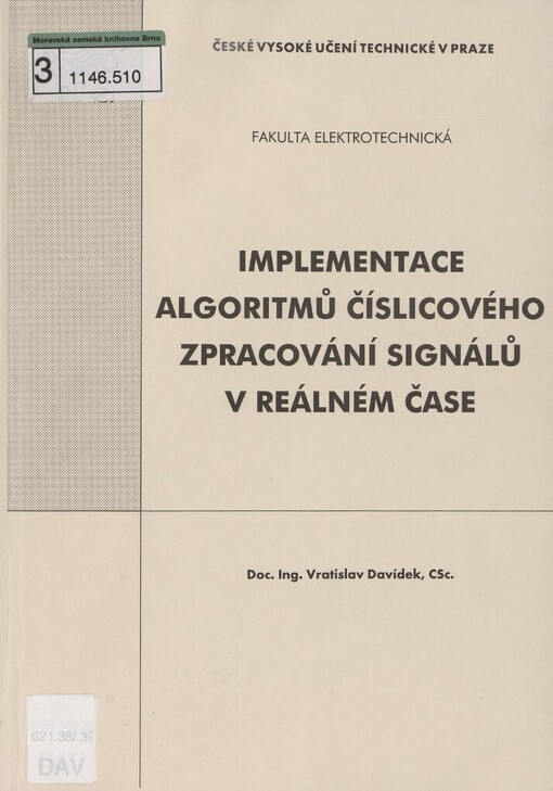 Implementace algoritmů číslicového zpracování signálů v reálném čase