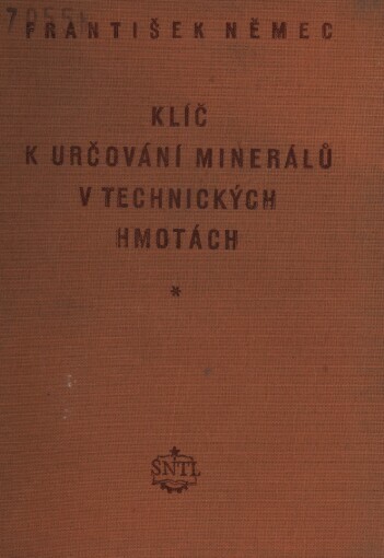 Klíč k určování minerálů v technických hmotách