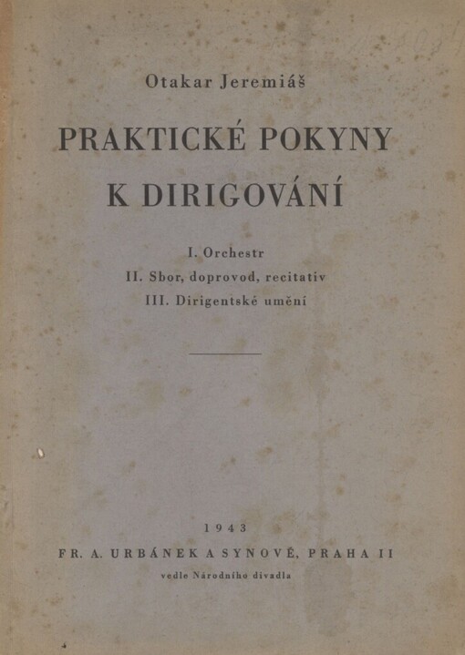 Praktické pokyny k dirigování =: [Praktische Winke zum Dirigieren]