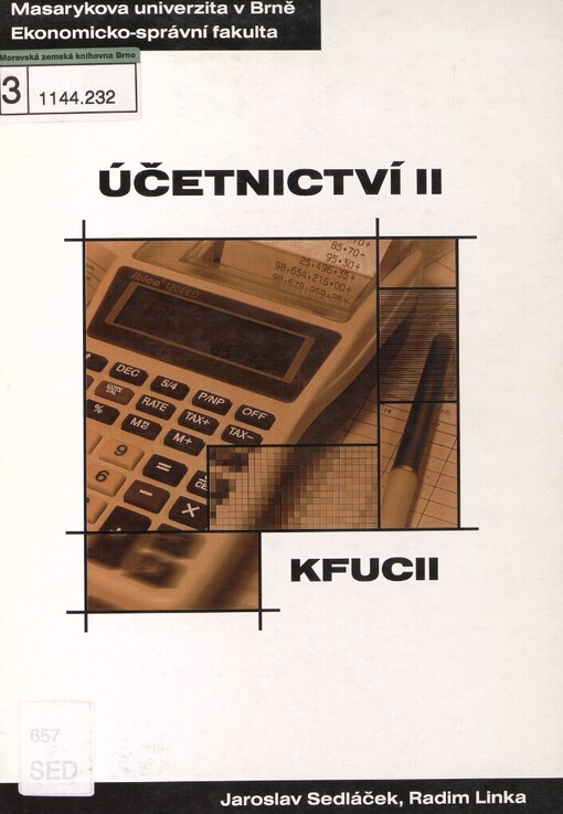 Účetnictví II: distanční studijní opora