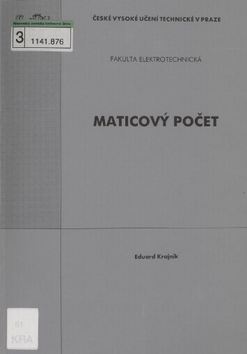 Maticový počet