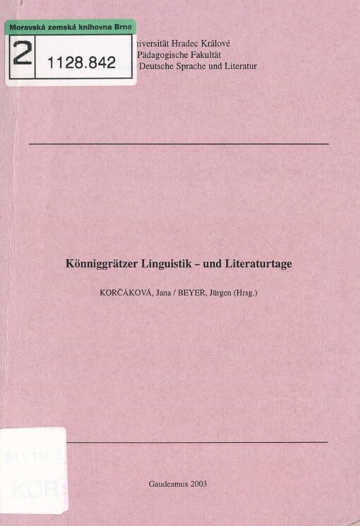 Könniggrätzer Linguistik- und Literaturtage