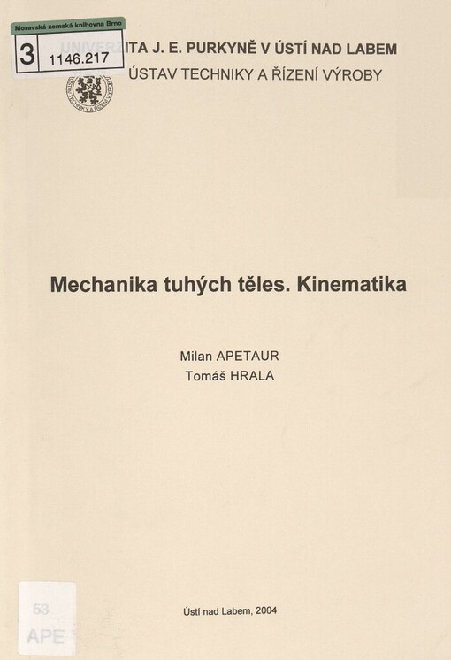Mechanika tuhých těles: Kinematika
