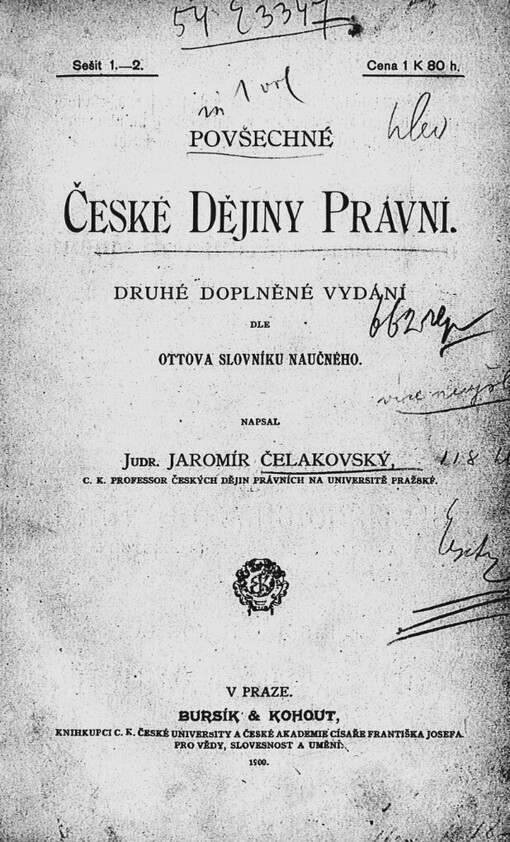 Povšechné české dějiny právní