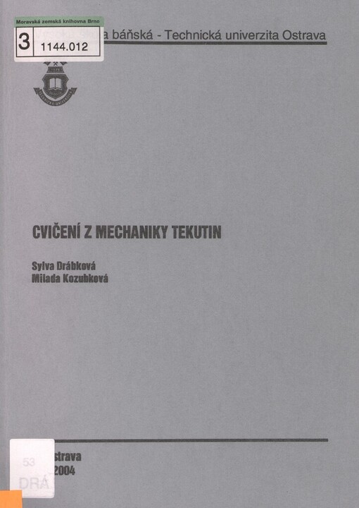 Cvičení z mechaniky tekutin