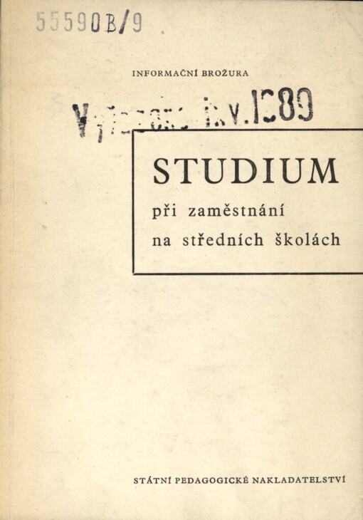 Studium při zaměstnání na středních školách: informační brožura