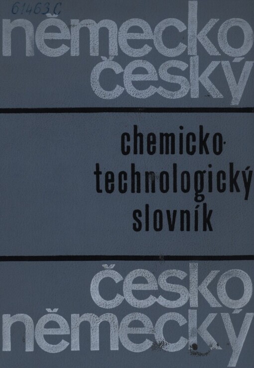 Německo-český a česko-německý chemicko-technologický slovník
