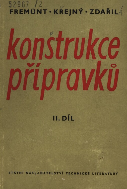 Konstrukce přípravků.II. díl,Přípravky upínací, 1. vyd.