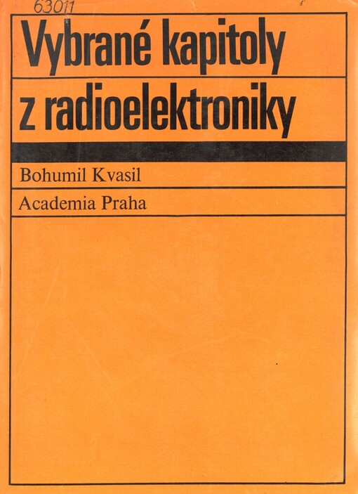 Vybrané kapitoly z radioelektroniky :Vysokošk. učebnice