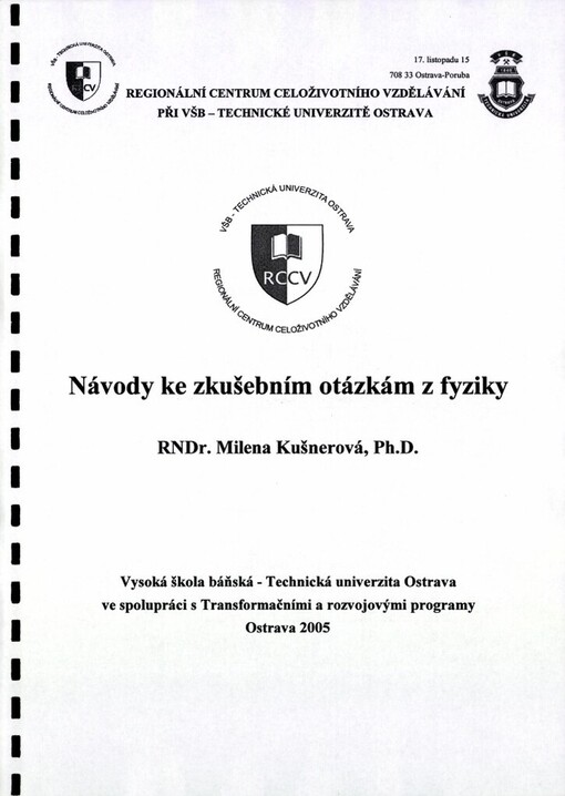 Návody ke zkušebním otázkám z fyziky