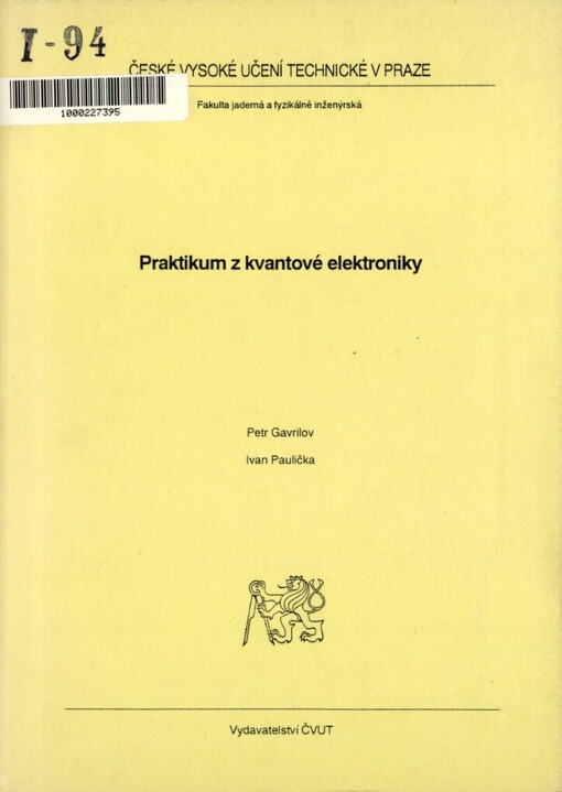 Praktikum z kvantové elektroniky