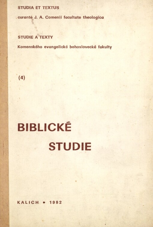Biblické studie :[sborník]