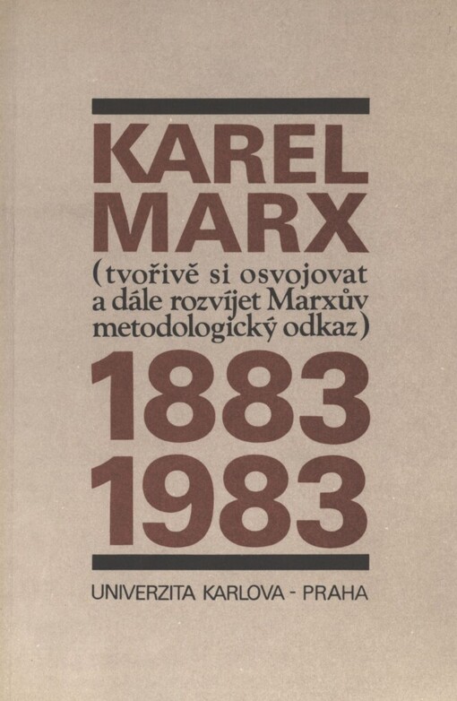 Karel Marx: 1883-1983 : sborník studií