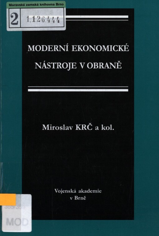 Moderní ekonomické nástroje v obraně