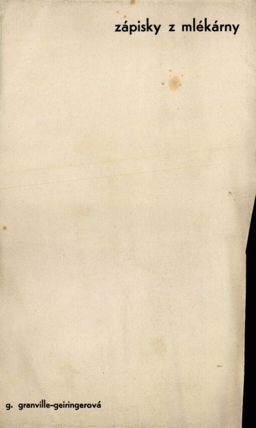 Zápisky z mlékárny