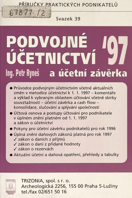 Podvojné účetnictví a účetní závěrka '97