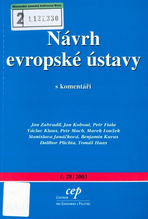 Návrh evropské ústavy: sborník textů