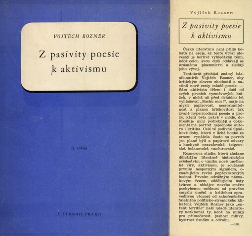 Z pasivity poesie k aktivismu: esej : s ukázkami aktivistické lyriky a poznámkami
