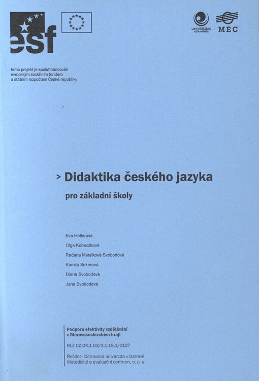 Didaktika českého jazyka pro základní školy