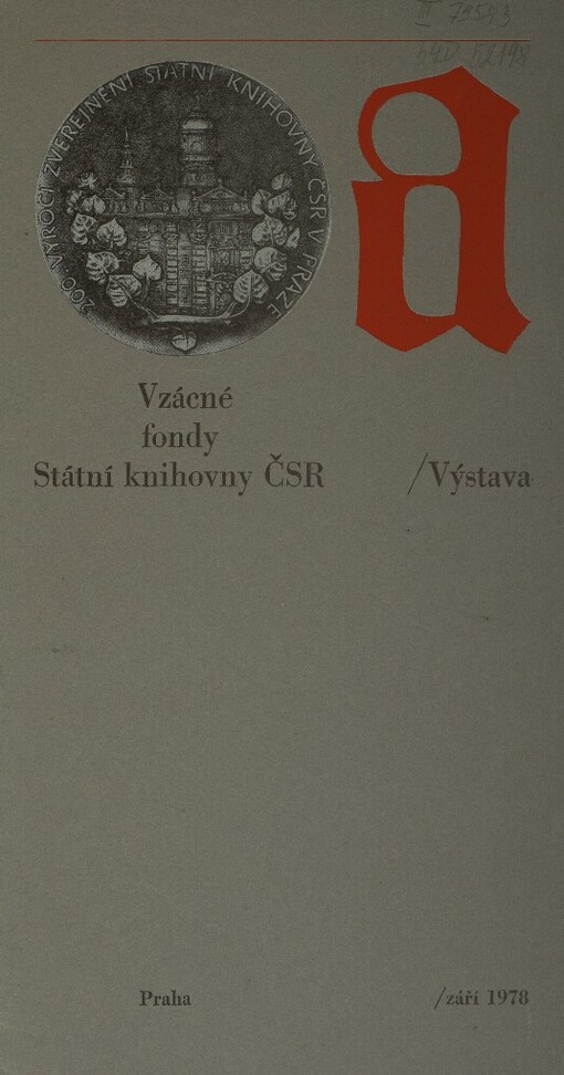 Vzácné fondy Státní knihovny ČSR