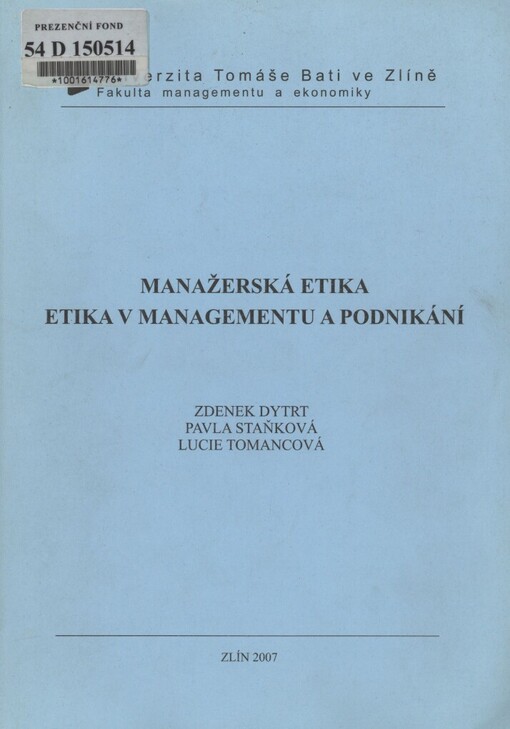Manažerská etika: etika v managementu a podnikání