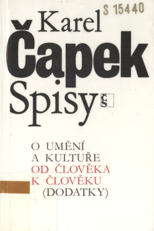 O umění a kultuře: Od člověka k člověku : (dodatky)