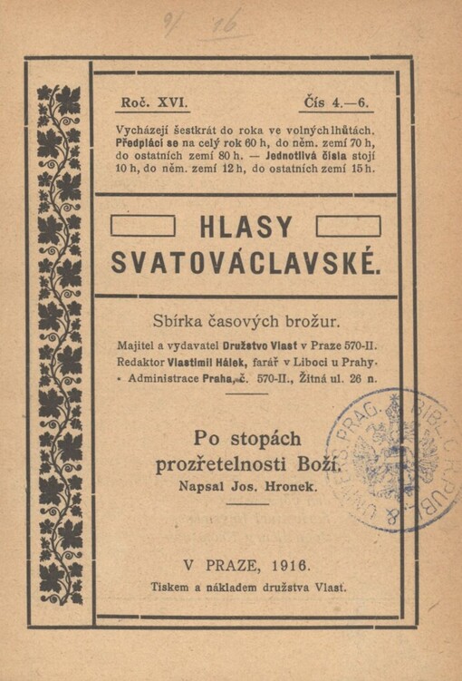 Po stopách prozřetelnosti Boží