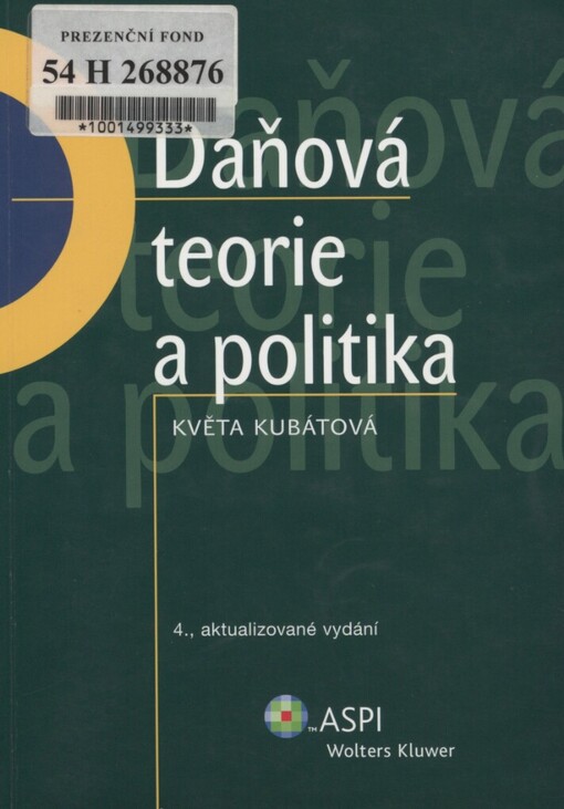Daňová teorie a politika