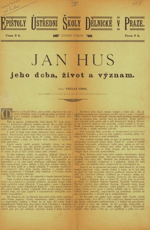 Jan Hus, jeho doba, život a význam