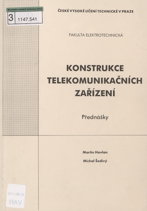 Konstrukce telekomunikačních zařízení: přednášky