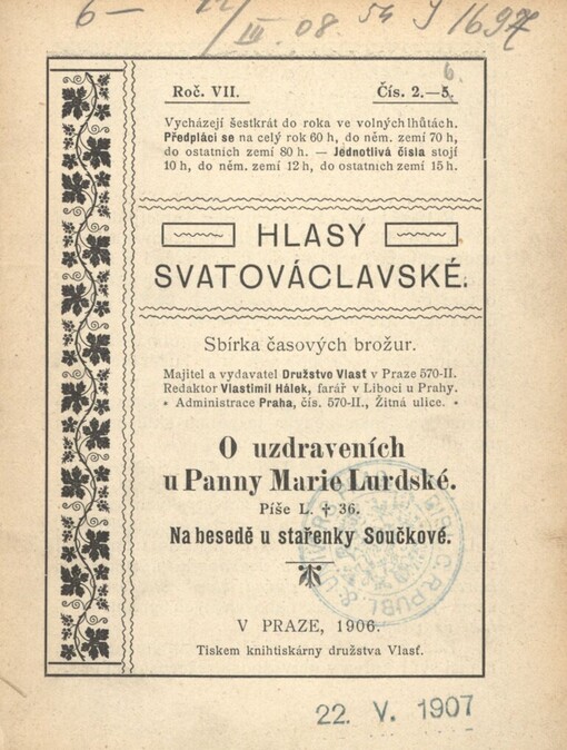 O uzdraveních u Panny Marie Lurdské