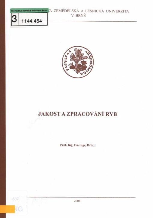 Jakost a zpracování ryb