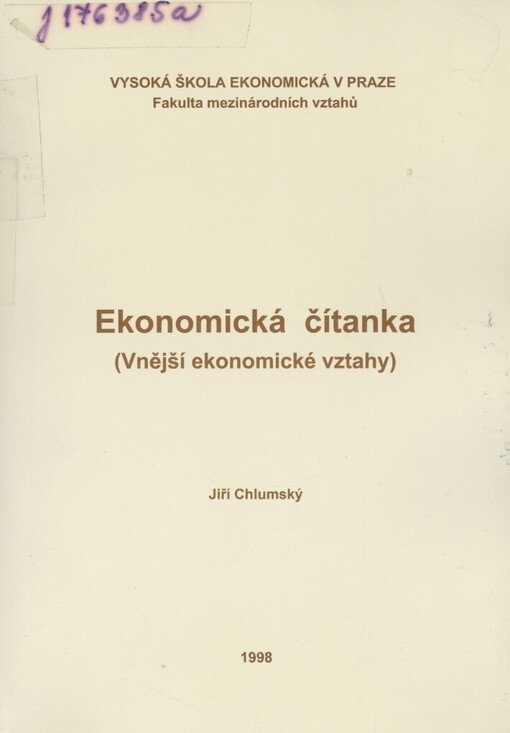 Ekonomická čítanka: vnější ekonomické vztahy