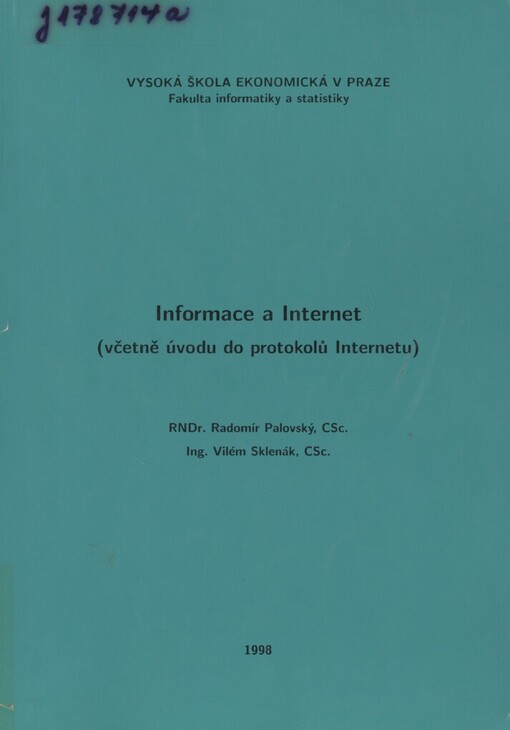 Informace a Internet: včetně úvodu do protokolů Internetu